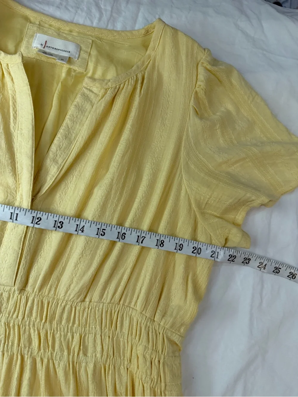 ANTHROPOLOGIE The Somerset Maxi Dress Canary Yellow XL - Picture 11 of 16